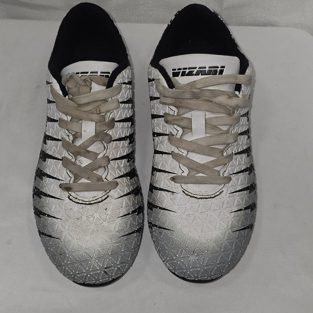 Vizari Kids Bolt FG Firm‎ Ground Soccer Cleats White/Black/Silver, Size 5J Youth